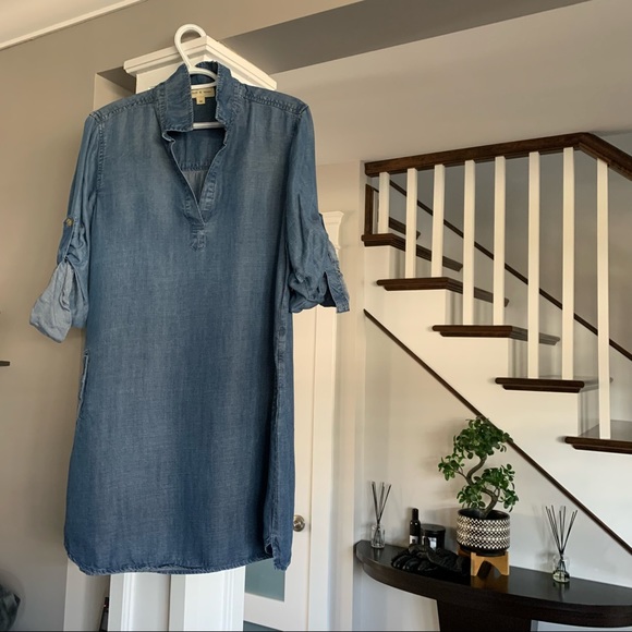 Anthropologie Cloth & Stone Chambray Tunic Dress - Picture 3 of 12